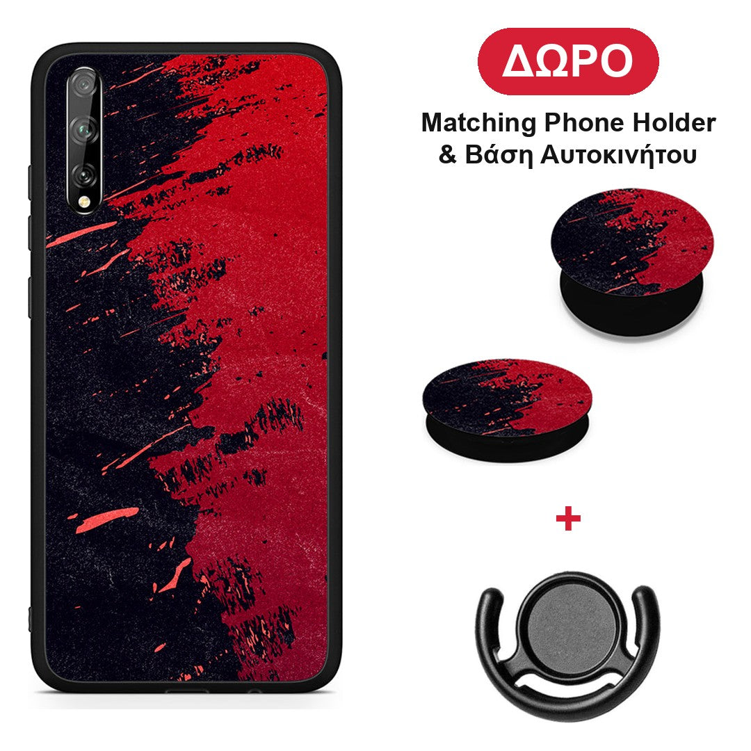 Red Paint - Huawei P Smart S θήκη + Δώρο Phone Holder & Βάση Αυτοκινήτου