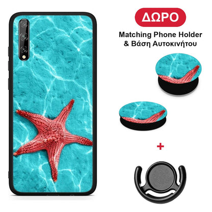 Red Starfish - Huawei P Smart S θήκη + Δώρο Phone Holder & Βάση Αυτοκινήτου