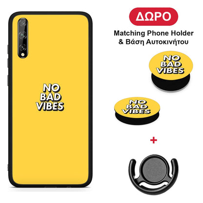 Text Vibes - Huawei P Smart S θήκη + Δώρο Phone Holder & Βάση Αυτοκινήτου