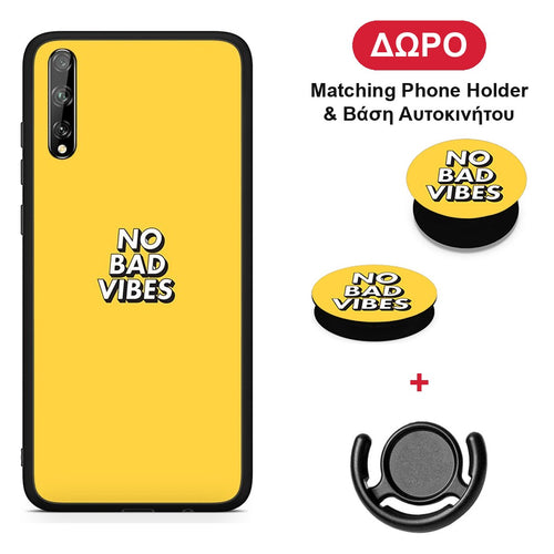 Text Vibes - Huawei P Smart S θήκη + Δώρο Phone Holder & Βάση Αυτοκινήτου