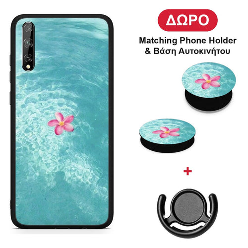 Water Flower - Huawei P Smart S θήκη + Δώρο Phone Holder & Βάση Αυτοκινήτου