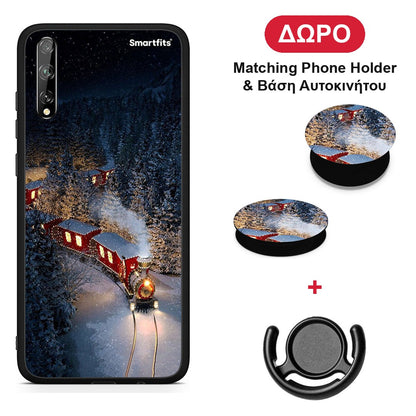 Xmas Train - Huawei P Smart S θήκη + Δώρο Phone Holder & Βάση Αυτοκινήτου