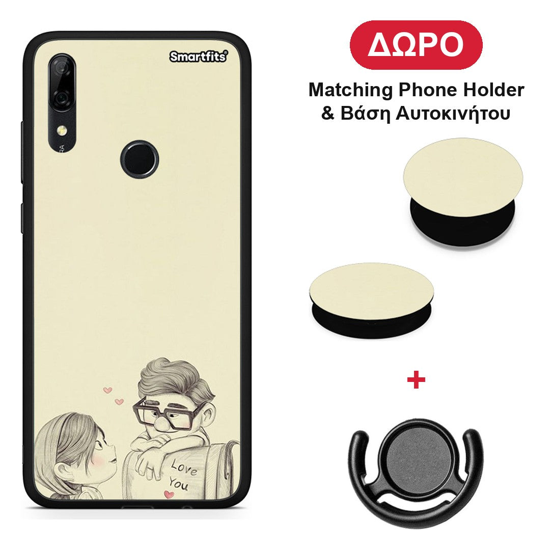 Carl And Ellie - Huawei P Smart Z θήκη + Δώρο Phone Holder & Βάση Αυτοκινήτου