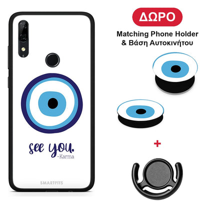 Karma Says - Huawei P Smart Z θήκη + Δώρο Phone Holder & Βάση Αυτοκινήτου