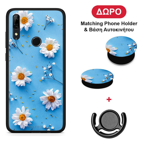 Real Daisies - Huawei P Smart Z θήκη + Δώρο Phone Holder & Βάση Αυτοκινήτου