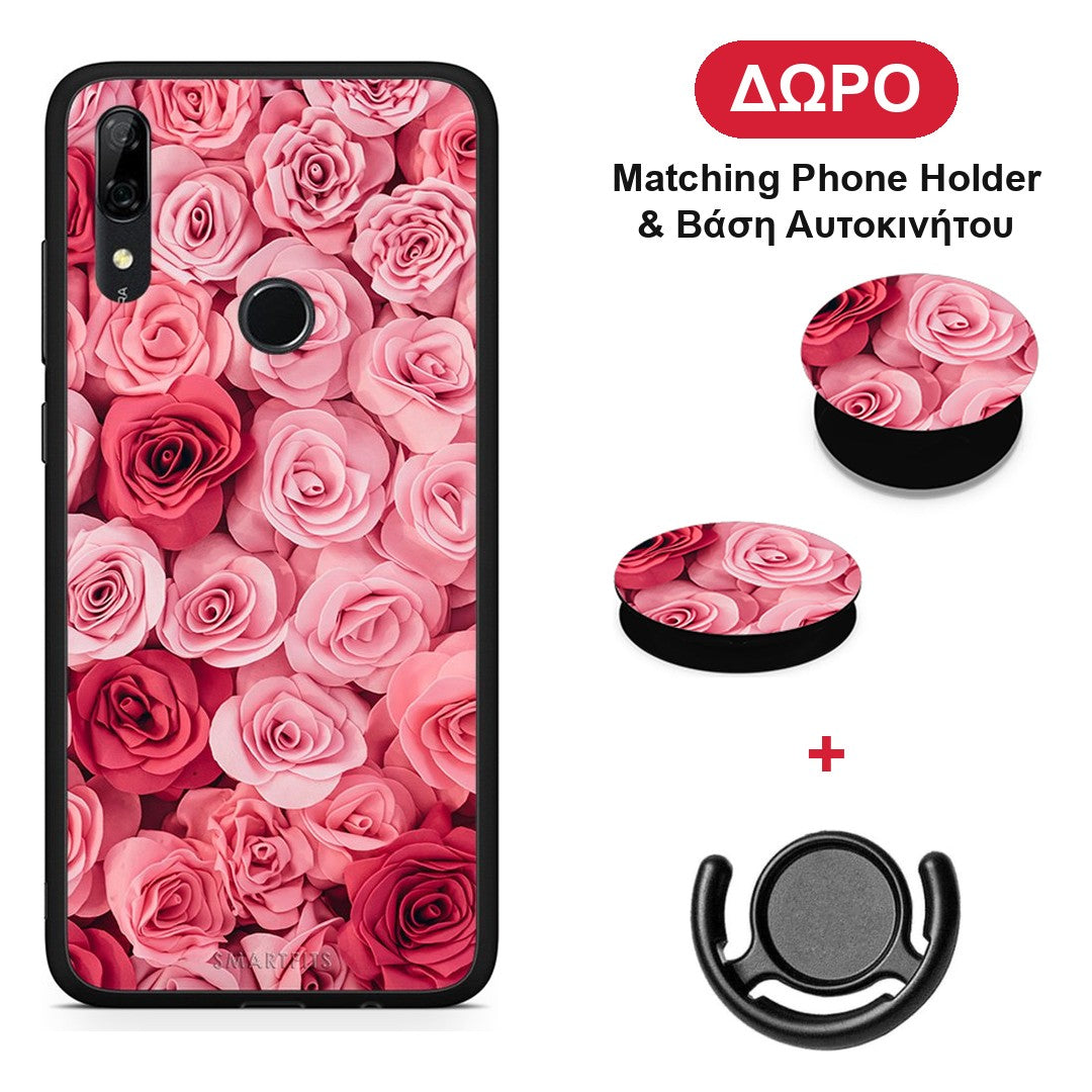 Valentine RoseGarden - Huawei P Smart Z θήκη + Δώρο Phone Holder & Βάση Αυτοκινήτου