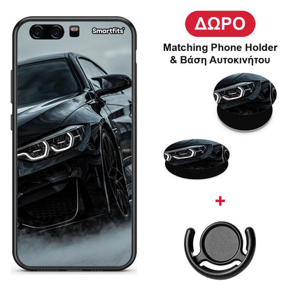 Black BMW - Huawei P10 θήκη + Δώρο Phone Holder & Βάση Αυτοκινήτου