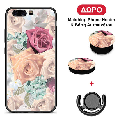 Floral Bouquet - Huawei P10 θήκη + Δώρο Phone Holder & Βάση Αυτοκινήτου