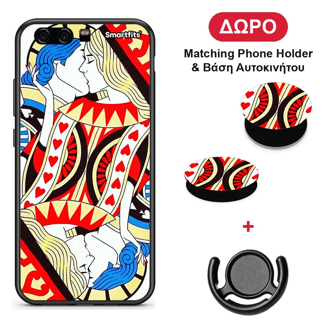 Card Love - Huawei P10 θήκη + Δώρο Phone Holder & Βάση Αυτοκινήτου