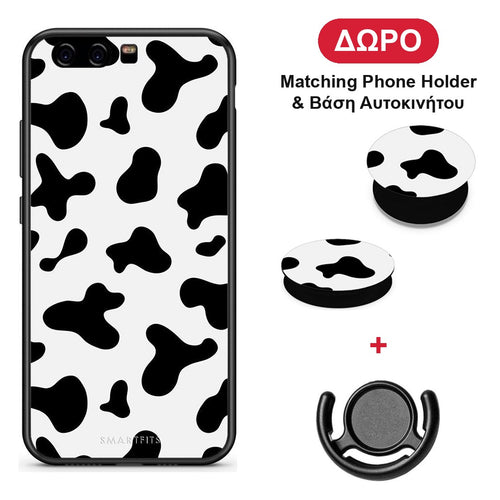 Cow Print - Huawei P10 θήκη + Δώρο Phone Holder & Βάση Αυτοκινήτου