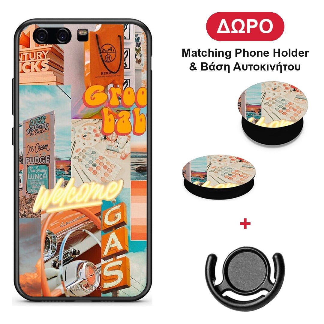 Groovy Babe - Huawei P10 θήκη + Δώρο Phone Holder & Βάση Αυτοκινήτου