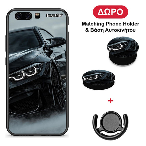 Black BMW - Huawei P10 Lite θήκη + Δώρο Phone Holder & Βάση Αυτοκινήτου