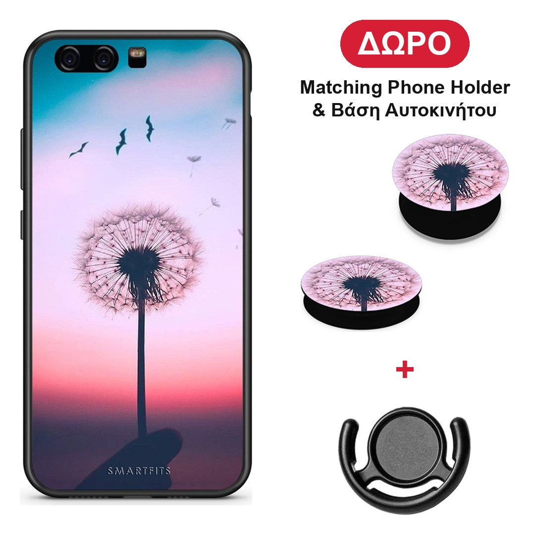 Boho Wish - Huawei P10 Lite θήκη + Δώρο Phone Holder & Βάση Αυτοκινήτου