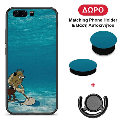 Clean The Ocean - Huawei P10 Lite θήκη + Δώρο Phone Holder & Βάση Αυτοκινήτου
