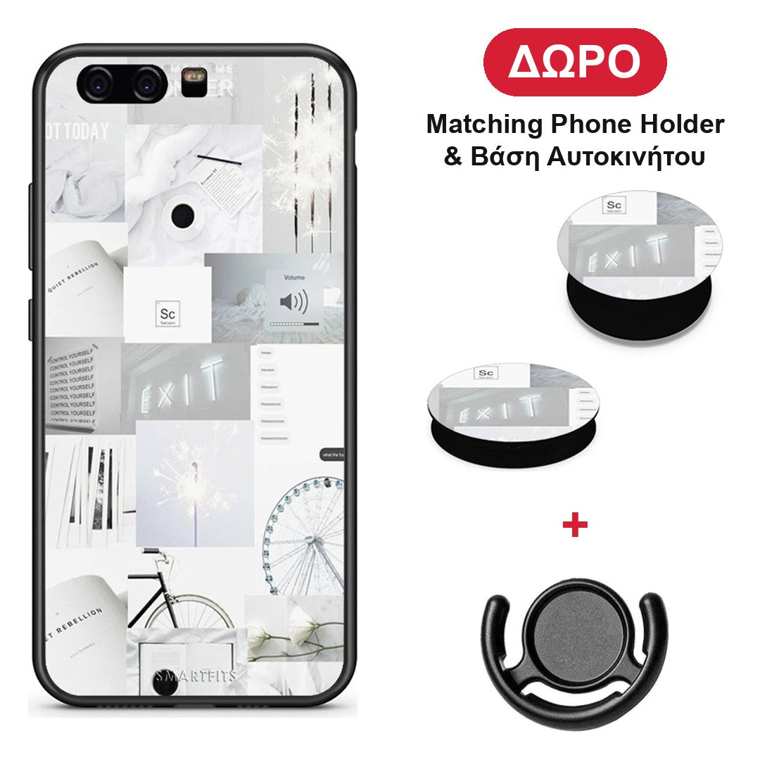 Collage Make Me Wonder - Huawei P10 Lite θήκη + Δώρο Phone Holder & Βάση Αυτοκινήτου