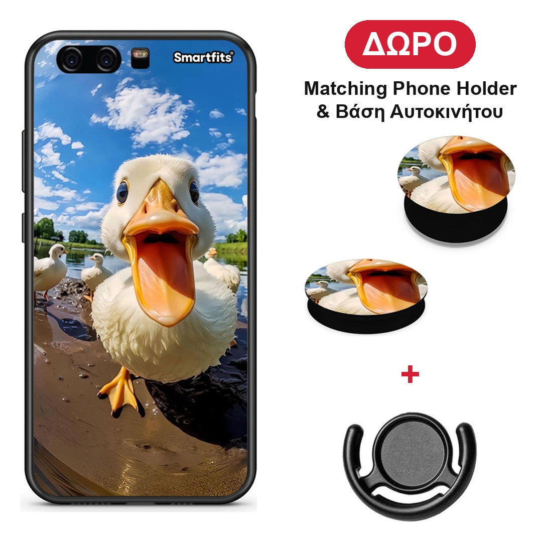 Duck Face - Huawei P10 Lite θήκη + Δώρο Phone Holder & Βάση Αυτοκινήτου