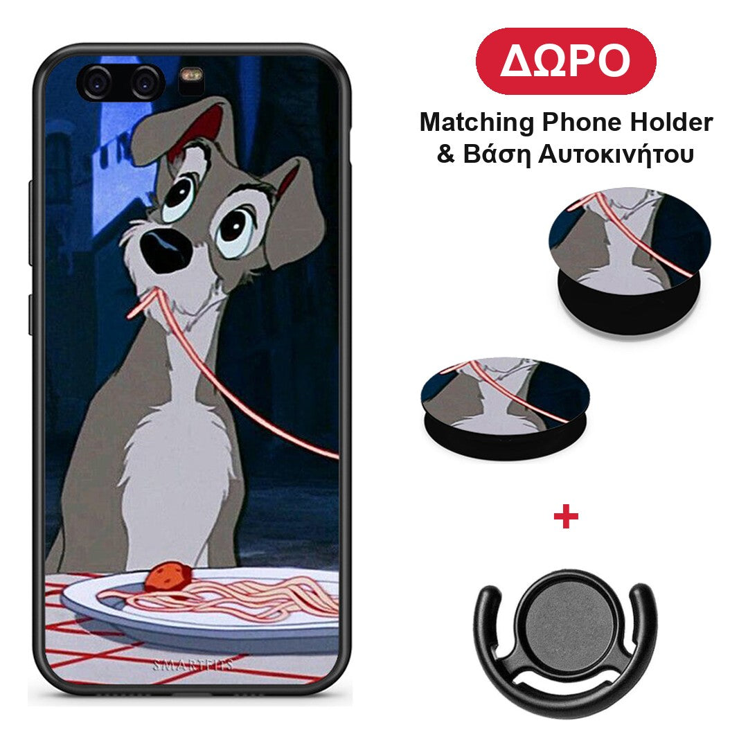 Lady And Tramp 1 - Huawei P10 Lite θήκη + Δώρο Phone Holder & Βάση Αυτοκινήτου