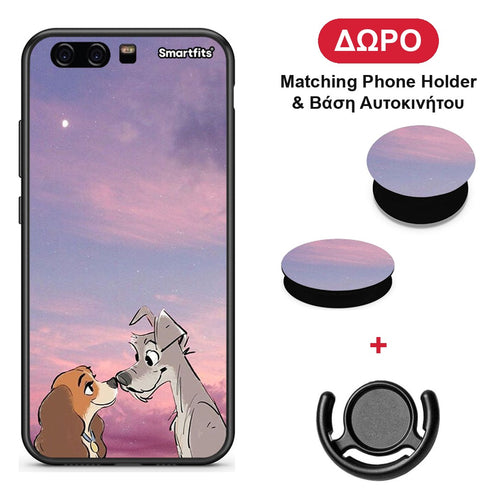 Lady And Tramp - Huawei P10 Lite θήκη + Δώρο Phone Holder & Βάση Αυτοκινήτου