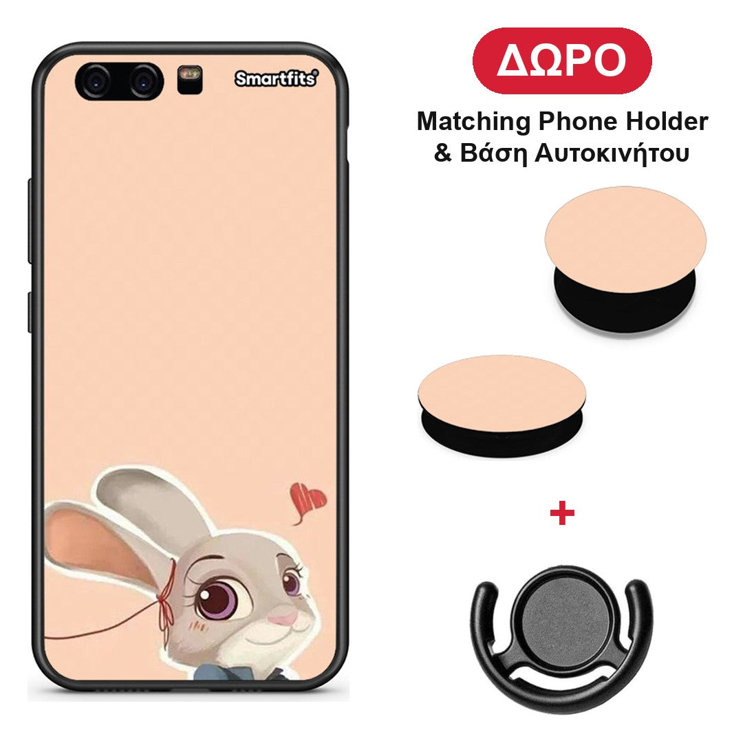 Nick Wilde And Judy Hopps Love 2 - Huawei P10 Lite θήκη + Δώρο Phone Holder & Βάση Αυτοκινήτου