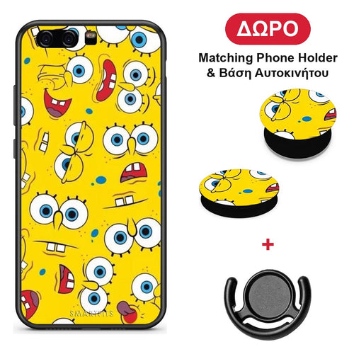 PopArt Sponge - Huawei P10 Lite θήκη + Δώρο Phone Holder & Βάση Αυτοκινήτου