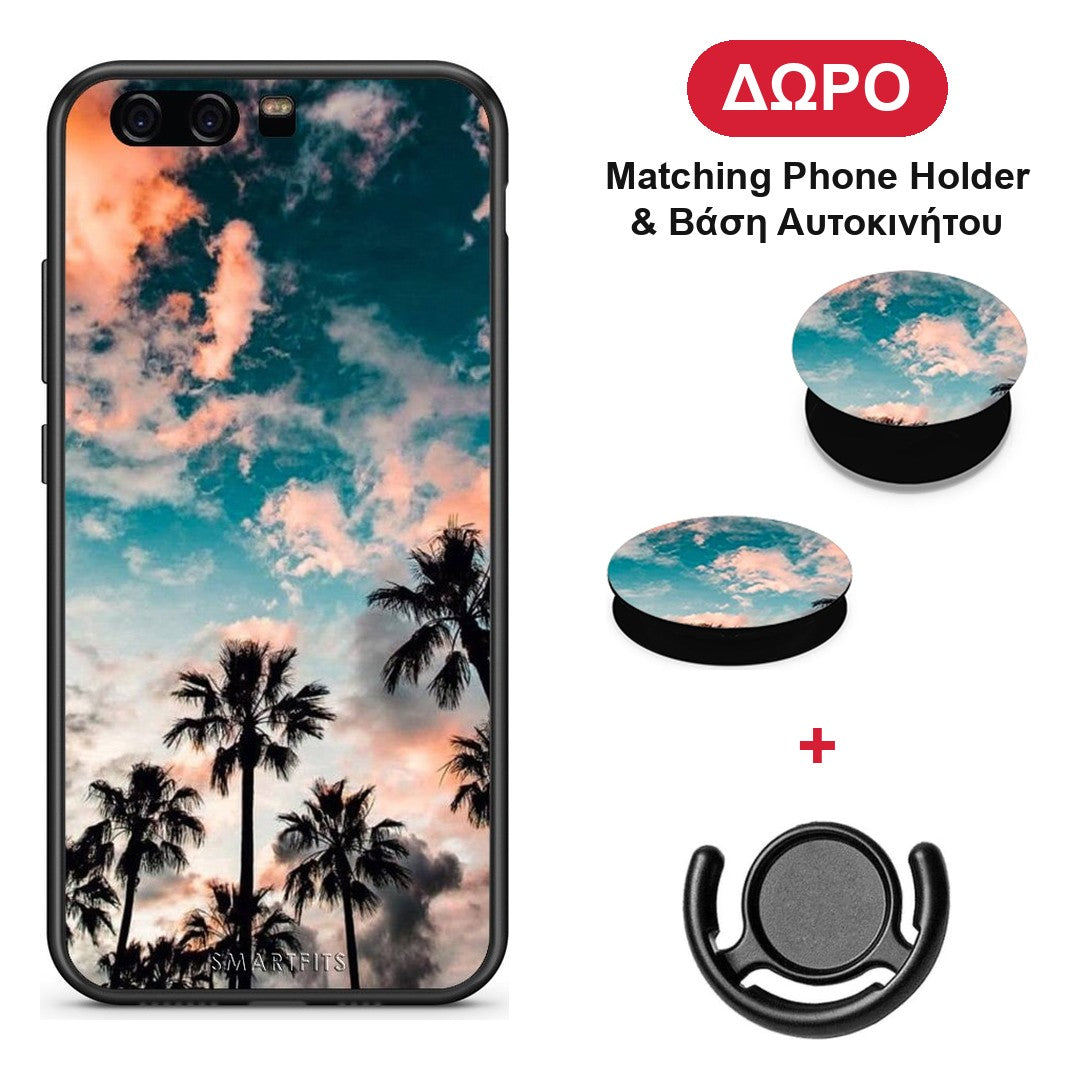 Summer Sky - Huawei P10 θήκη + Δώρο Phone Holder & Βάση Αυτοκινήτου