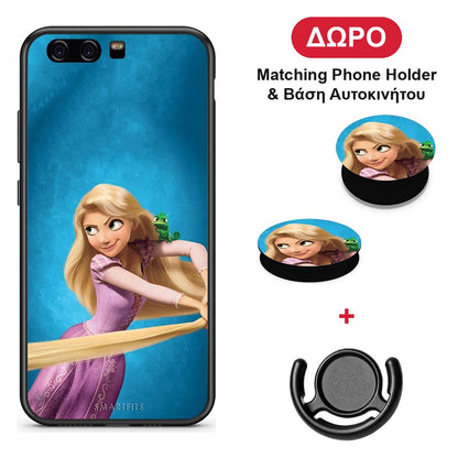 Tangled 2 - Huawei P10 θήκη + Δώρο Phone Holder & Βάση Αυτοκινήτου
