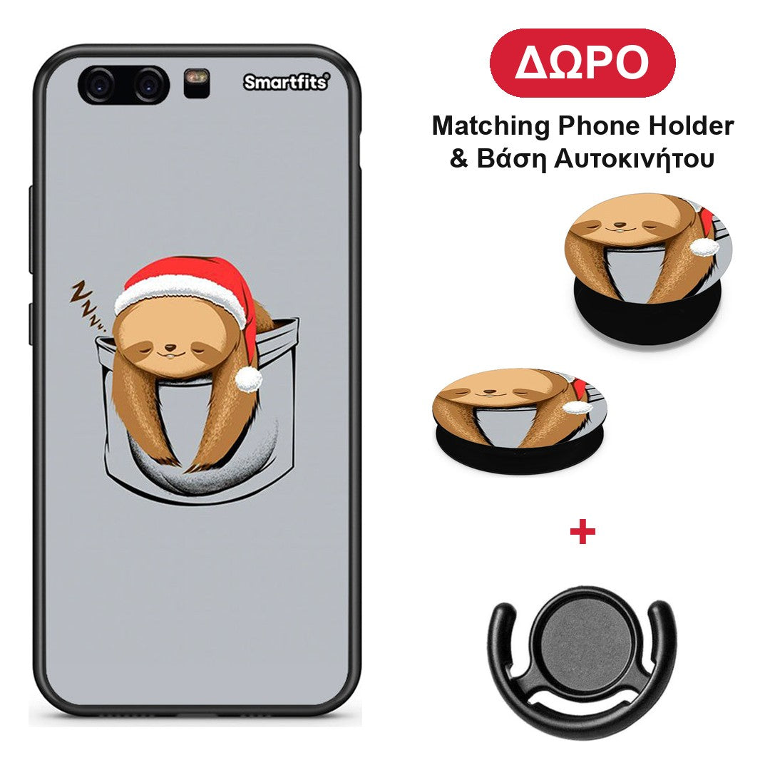 Xmas Zzzz - Huawei P10 θήκη + Δώρο Phone Holder & Βάση Αυτοκινήτου