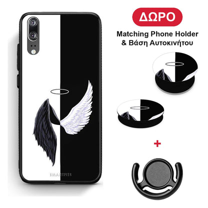 Angels Demons - Huawei P20 θήκη + Δώρο Phone Holder & Βάση Αυτοκινήτου