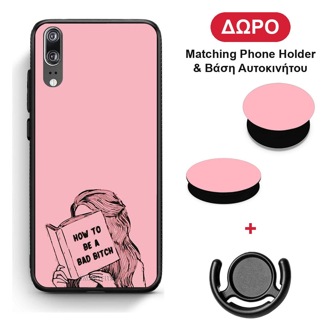 Bad Bitch - Huawei P20 θήκη + Δώρο Phone Holder & Βάση Αυτοκινήτου