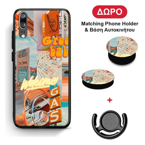 Groovy Babe - Huawei P20 θήκη + Δώρο Phone Holder & Βάση Αυτοκινήτου
