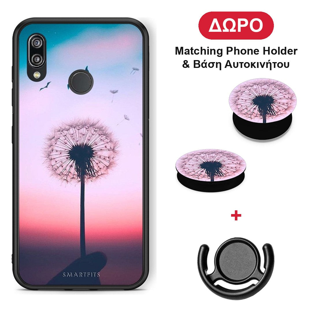 Boho Wish - Huawei P20 Lite θήκη + Δώρο Phone Holder & Βάση Αυτοκινήτου