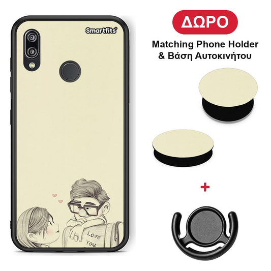 Carl And Ellie - Huawei P20 Lite θήκη + Δώρο Phone Holder & Βάση Αυτοκινήτου