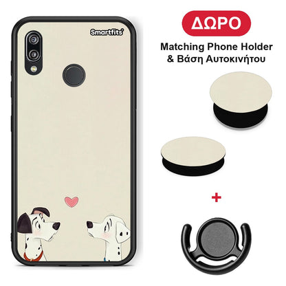 Dalmatians Love - Huawei P20 Lite θήκη + Δώρο Phone Holder & Βάση Αυτοκινήτου