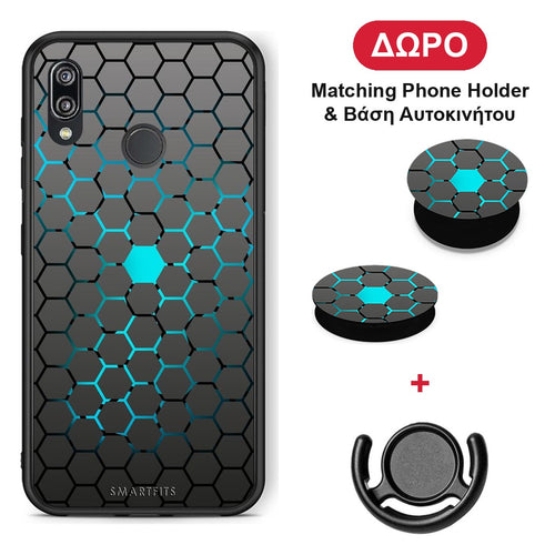 Geometric Hexagonal - Huawei P20 Lite θήκη + Δώρο Phone Holder & Βάση Αυτοκινήτου