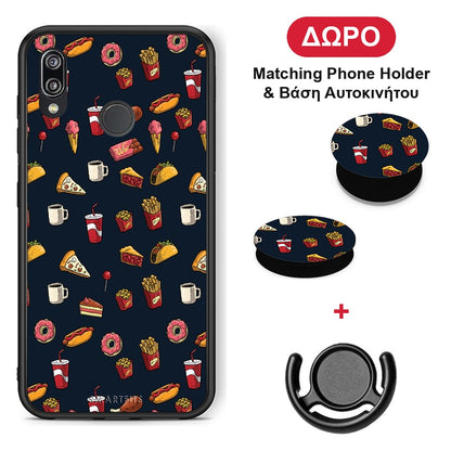 Random Hungry - Huawei P20 Lite θήκη + Δώρο Phone Holder & Βάση Αυτοκινήτου