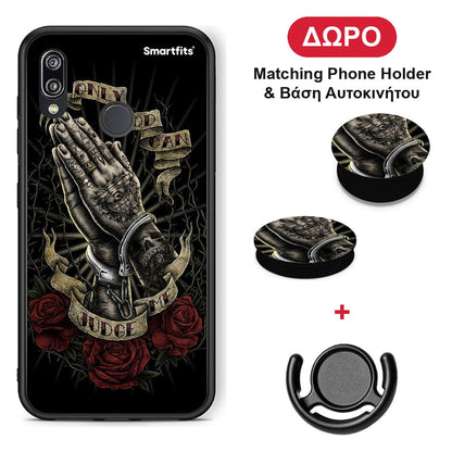 Judge By God - Huawei P20 Lite θήκη + Δώρο Phone Holder & Βάση Αυτοκινήτου