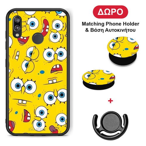 PopArt Sponge - Huawei P20 Lite θήκη + Δώρο Phone Holder & Βάση Αυτοκινήτου