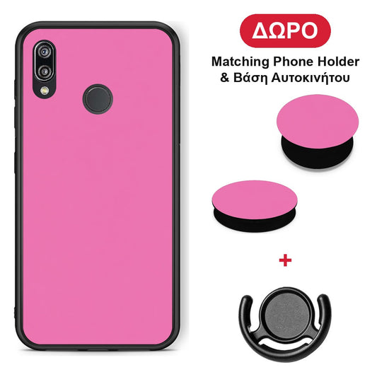 Rose Pink - Huawei P20 Lite θήκη + Δώρο Phone Holder & Βάση Αυτοκινήτου