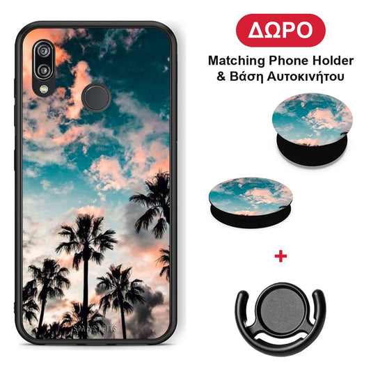 Summer Sky - Huawei P20 Lite θήκη + Δώρο Phone Holder & Βάση Αυτοκινήτου