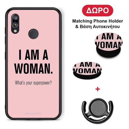 Superpower Woman - Huawei P20 Lite θήκη + Δώρο Phone Holder & Βάση Αυτοκινήτου