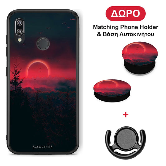 Tropic Sunset - Huawei P20 Lite θήκη + Δώρο Phone Holder & Βάση Αυτοκινήτου