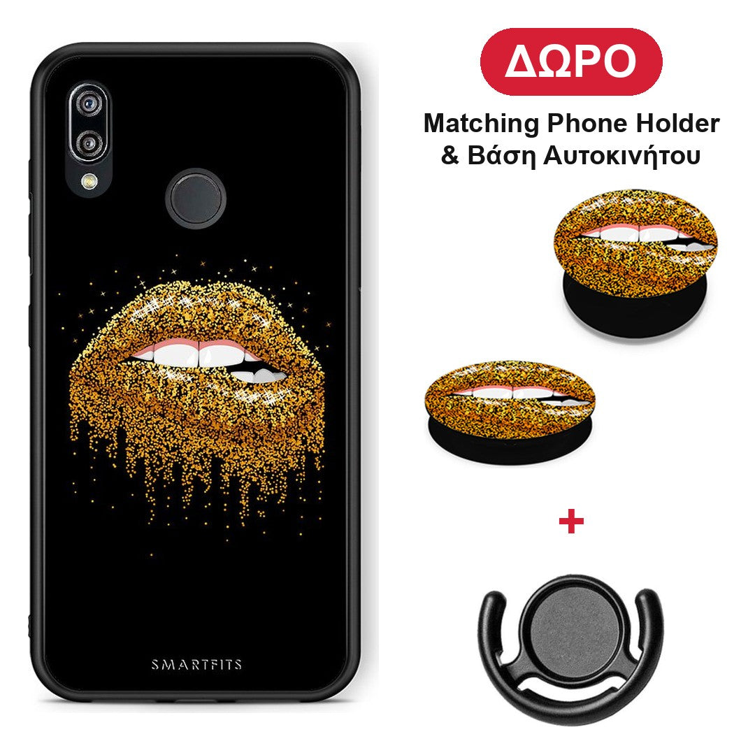 Valentine Golden - Huawei P20 Lite θήκη + Δώρο Phone Holder & Βάση Αυτοκινήτου