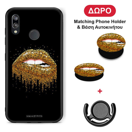 Valentine Golden - Huawei P20 Lite θήκη + Δώρο Phone Holder & Βάση Αυτοκινήτου