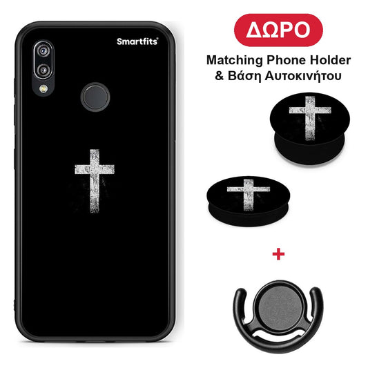 White Cross - Huawei P20 Lite θήκη + Δώρο Phone Holder & Βάση Αυτοκινήτου