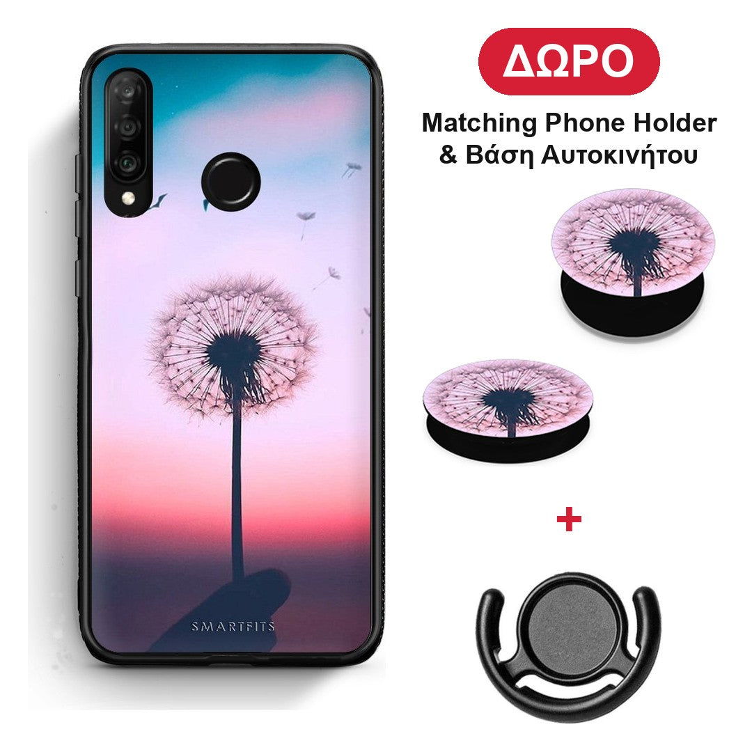 Boho Wish - Huawei P30 Lite θήκη + Δώρο Phone Holder & Βάση Αυτοκινήτου