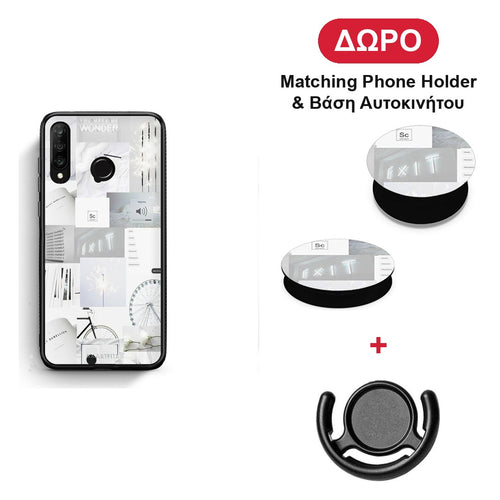 Collage Make Me Wonder - Huawei P30 Lite θήκη + Δώρο Phone Holder & Βάση Αυτοκινήτου