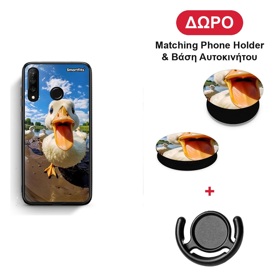 Duck Face - Huawei P30 Lite θήκη + Δώρο Phone Holder & Βάση Αυτοκινήτου
