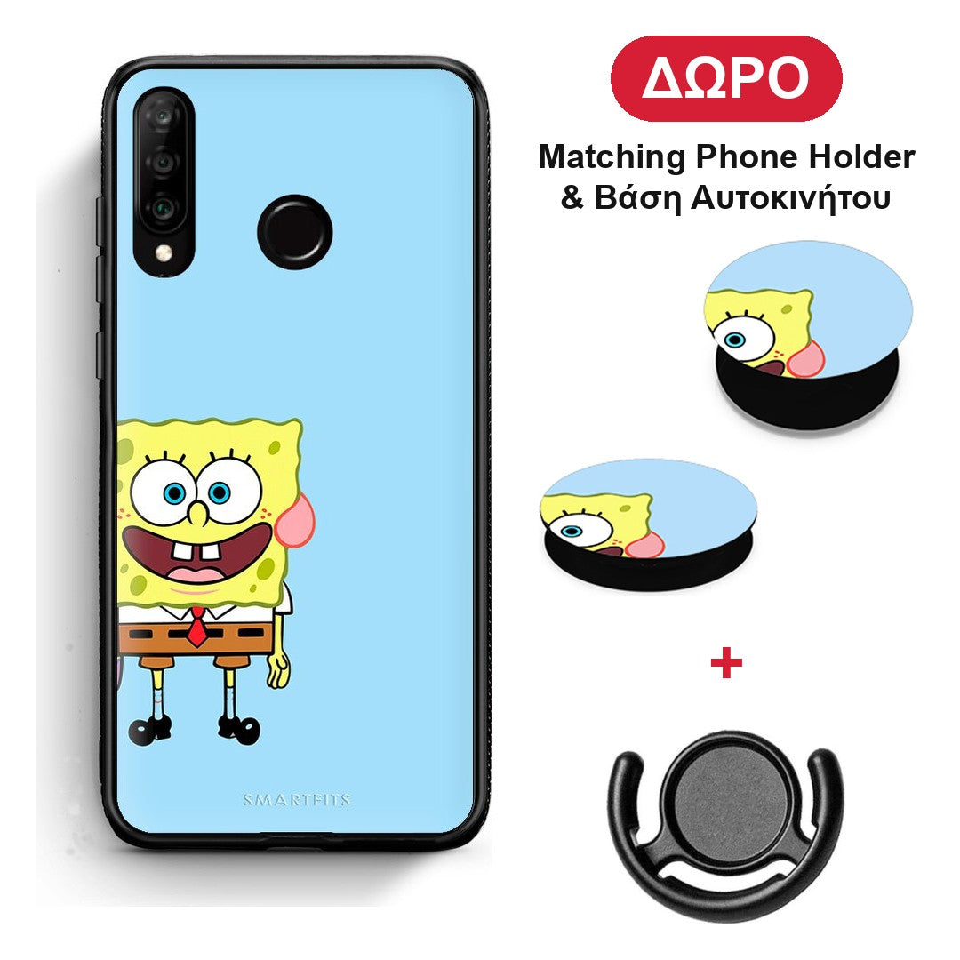 Friends Bob - Huawei P30 Lite θήκη + Δώρο Phone Holder & Βάση Αυτοκινήτου