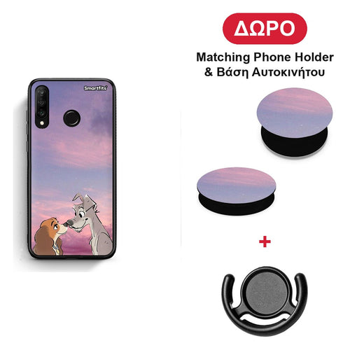 Lady And Tramp - Huawei P30 Lite θήκη + Δώρο Phone Holder & Βάση Αυτοκινήτου