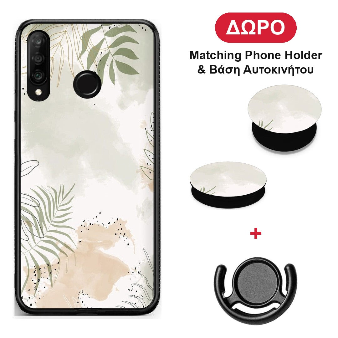 Nude Plants - Huawei P30 Lite θήκη + Δώρο Phone Holder & Βάση Αυτοκινήτου
